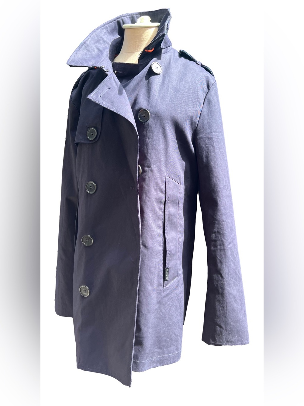 Men’s Superdry Rogue Trench in Navy Size Large
